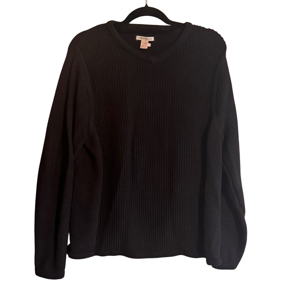 Carbon 2 Cobalt Mens‎ Cotton Cashmere Blend Sweater SZ L
